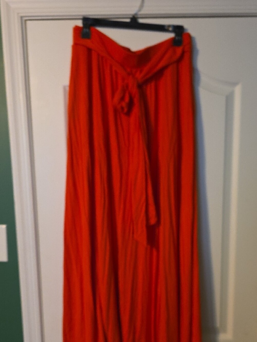 Ava & Viv Bright Red Maxi Skirt with Waist Tie - Picture 4 of 9